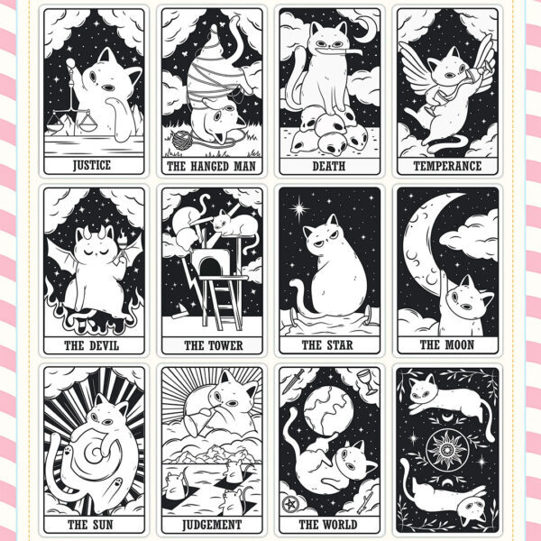Leisurely-Cat-Tarot-Black-and-White-Edition-2-600×600